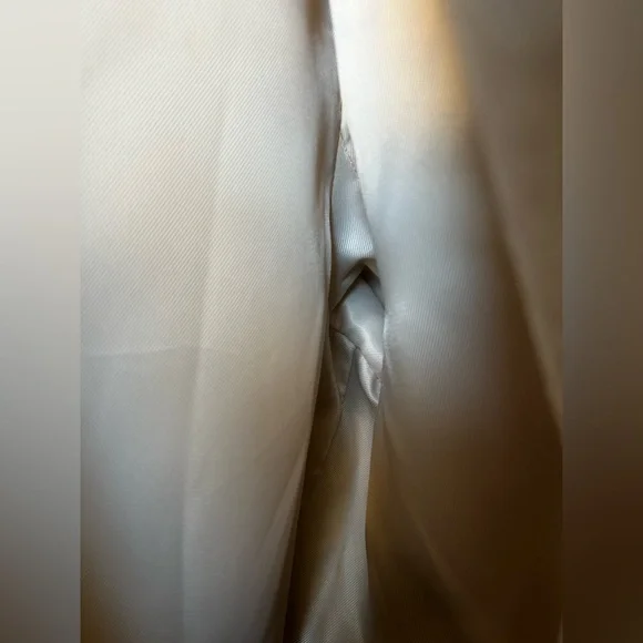 Abercrombie wool blend cream herringbone coat - Picture 3 of 3